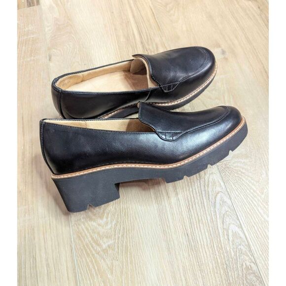 Naturalizer Cabaret Platform Loafers Black Leather Womens 8 NWOB Slip on - Picture 4 of 10